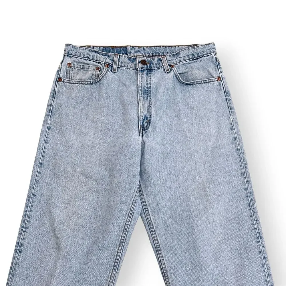 Vintage 90s Levi's 550 Jeans Men 36x30 Blue Relaxed Fit Tapered Leg Made In USA